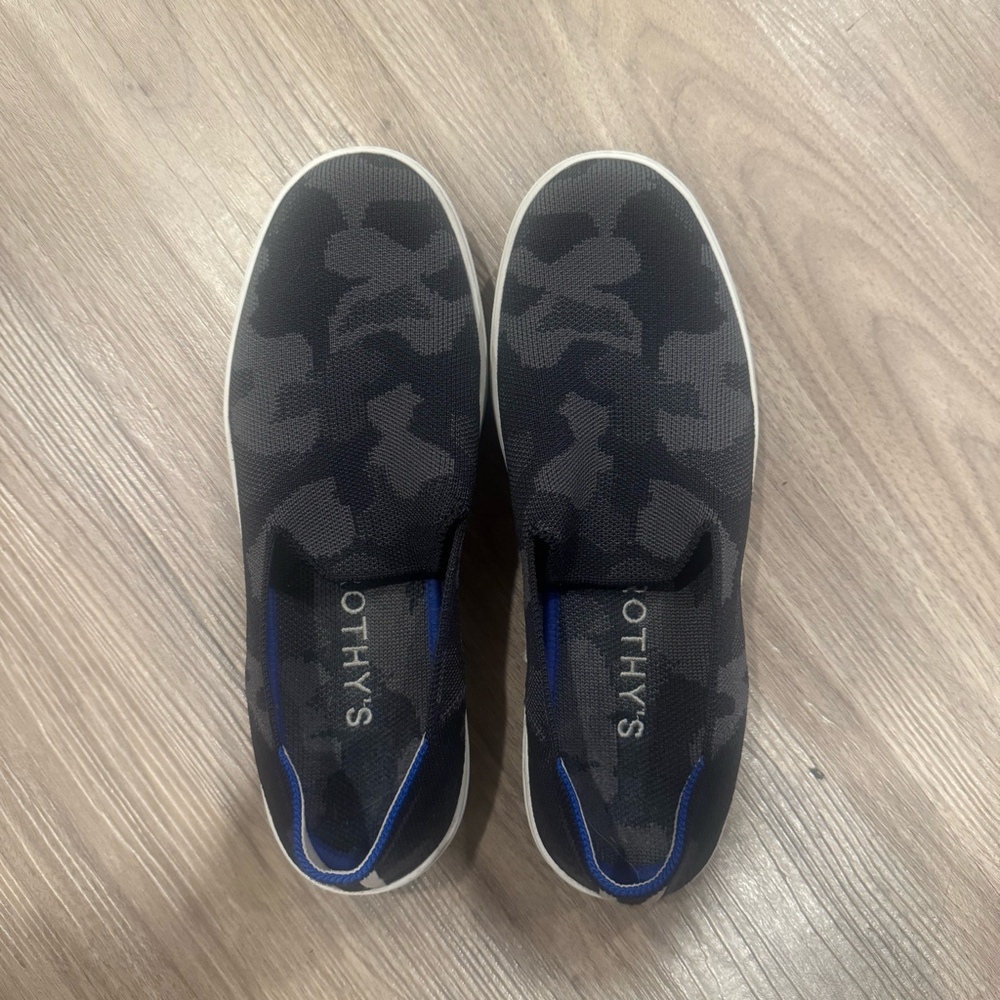 Rothy's Womens US 8.5 The Original Slip On Sneaker Grey Camo Camouflage